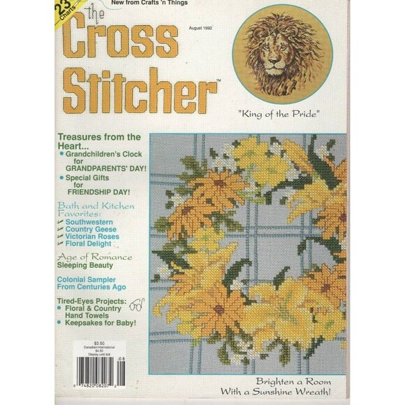 The Cross Stitcher August 1992 23 Vintage Projects and Cross Stitch Patterns - Picture 1 of 1